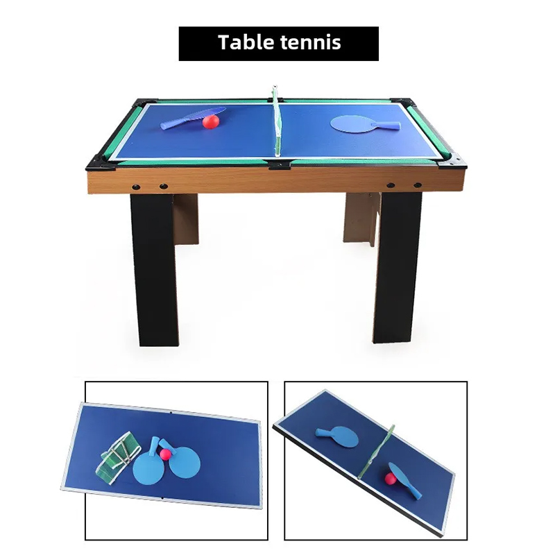 4-in-1-Multispieltisch mit Tischfußball, Airhockey, Tischtennis und Billard
