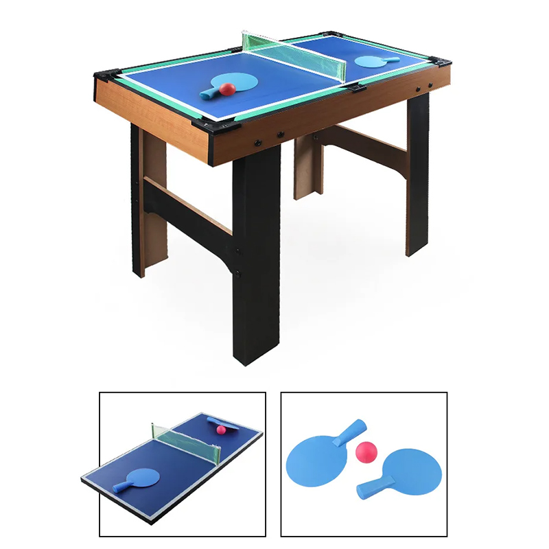 4-in-1-Multispieltisch mit Tischfußball, Airhockey, Tischtennis und Billard