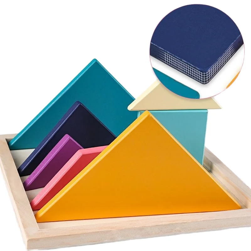 Montessori ColorWood Tangram Set