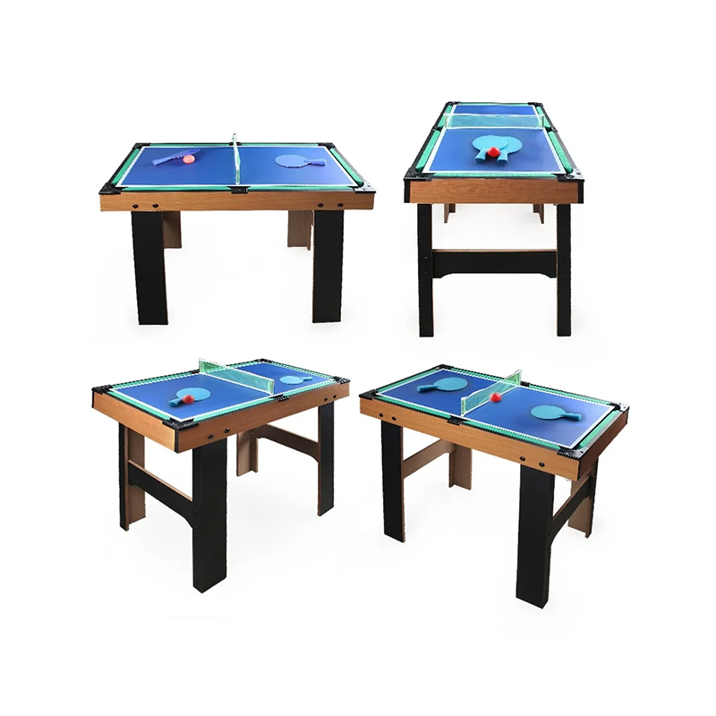 4-in-1-Multispieltisch mit Tischfußball, Airhockey, Tischtennis und Billard