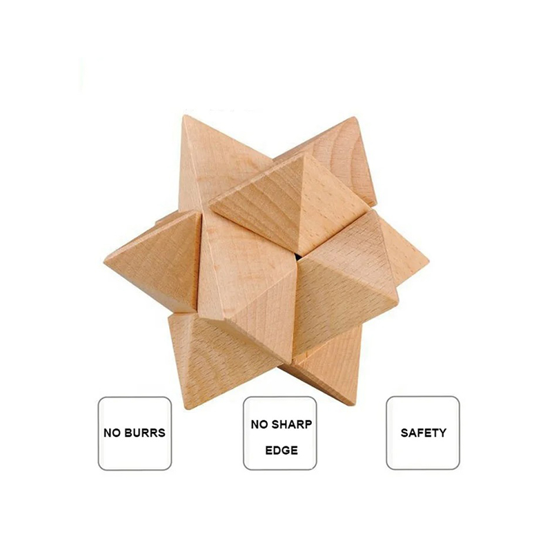 12-teiliges Kongming-Schloss aus Holz