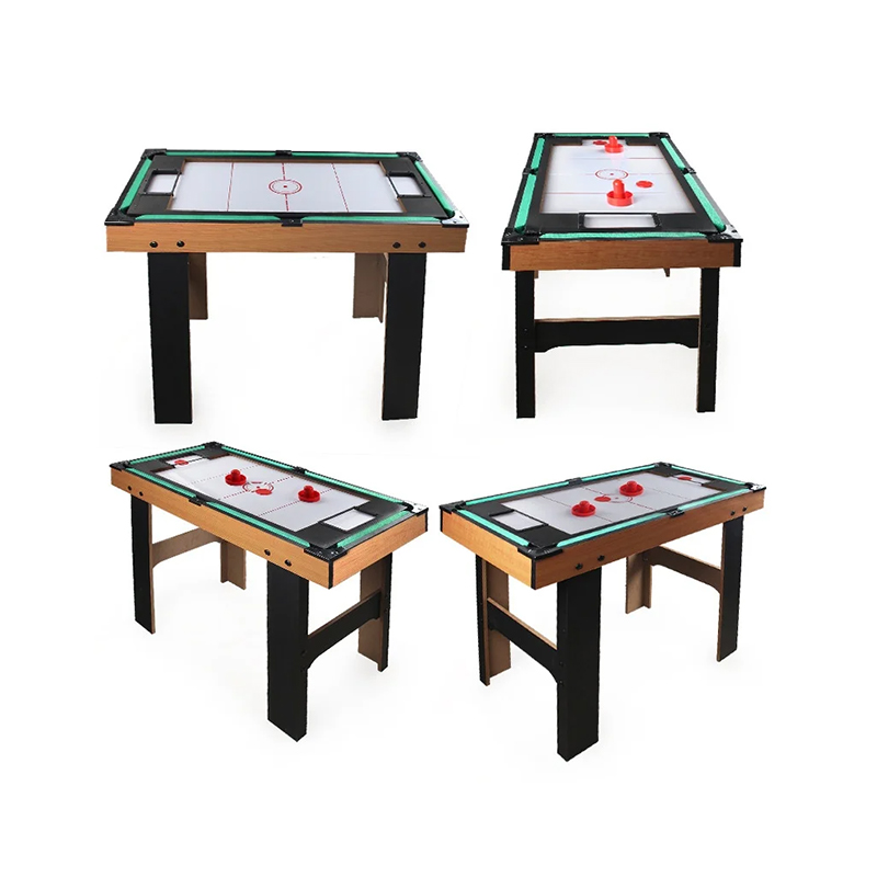 4-in-1-Multispieltisch mit Tischfußball, Airhockey, Tischtennis und Billard