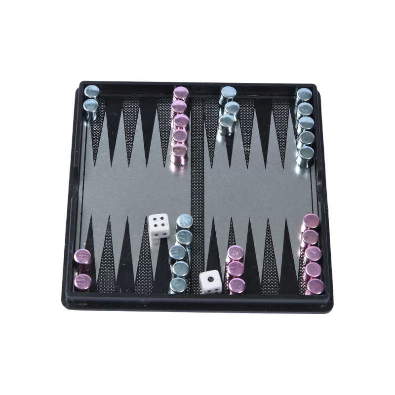 Tragbares magnetisches Backgammon-Set