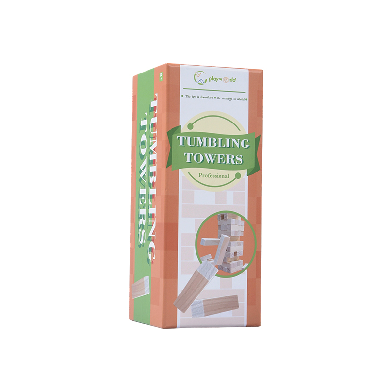 48 Blöcke Holz-Trommeltürme Set