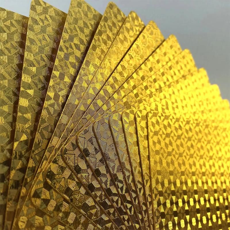 Vergoldete Spielkarten