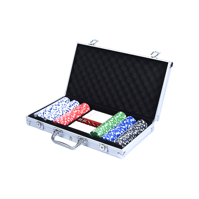 Aluminiumgehäuse komplett mit Würfel und Händlerknopf Premium Poker Chip Set