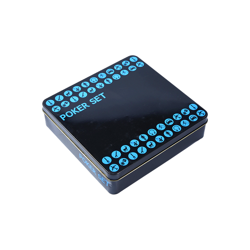 Schwarzes Poker-Set in Metalldose – Komplett mit Chips, Karten und Zubehör