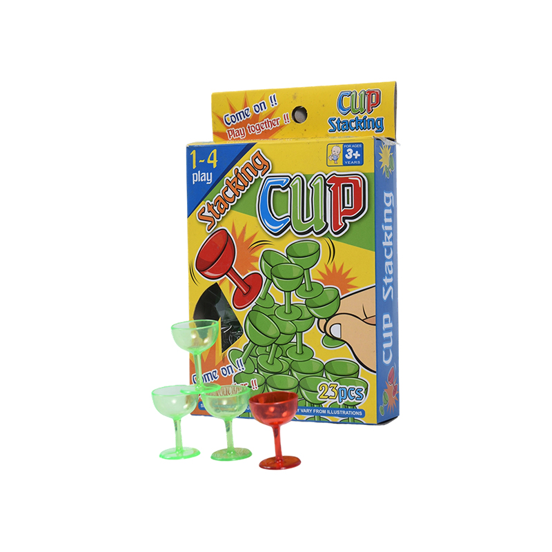 Entwicklungsspielzeug für Kleinkinder – 23-teilige Stapelbecher aus Kunststoff mit Cartoon-Design