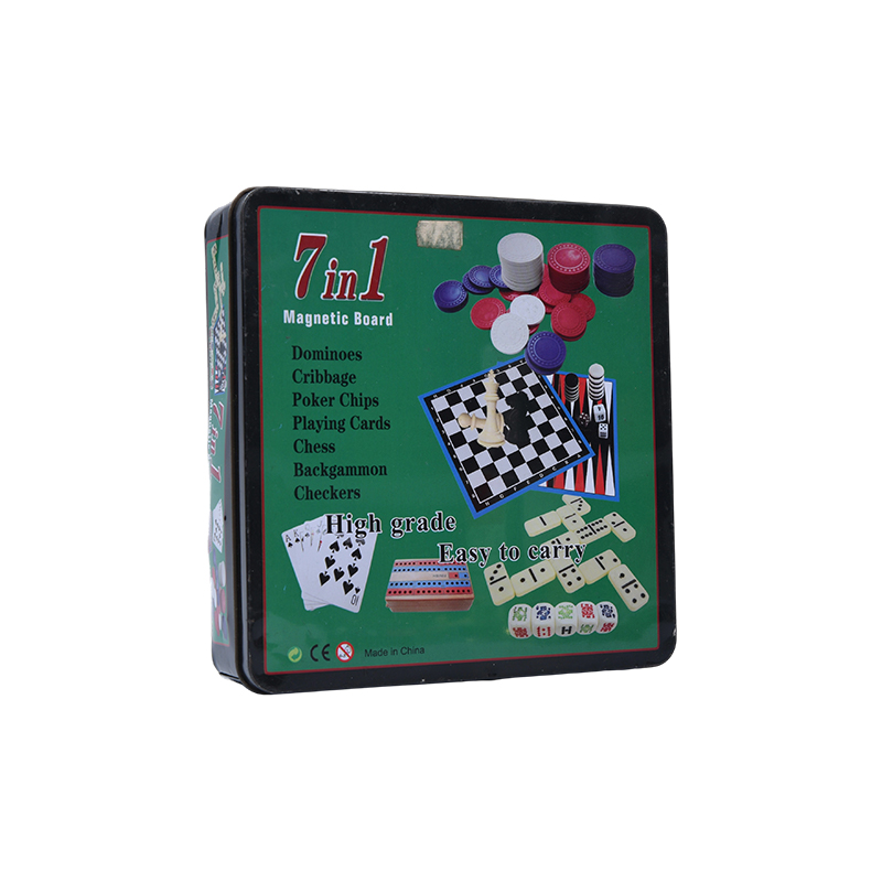 Metallblechgehäuse 7-in-1 Magnetisches Brettspielset
