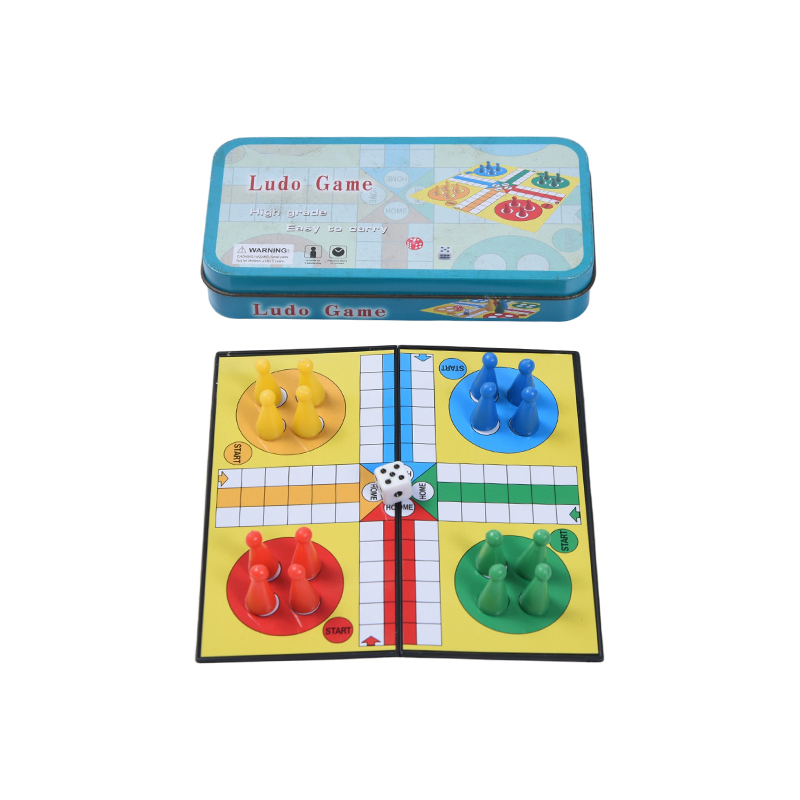 Tragbares Ludo-Spielset aus Metallblech