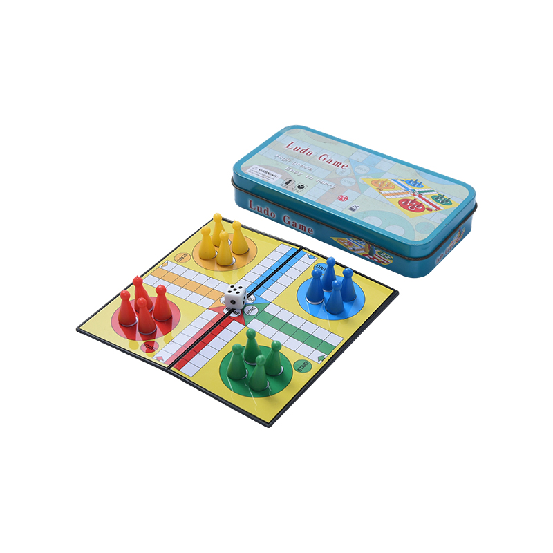 Tragbares Ludo-Spielset aus Metallblech