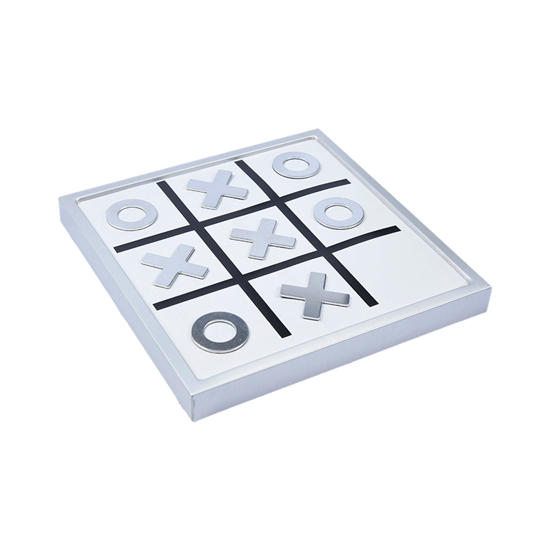 Desktop Edition Modernes Tic-Tac-Toe-Spiel aus Metall