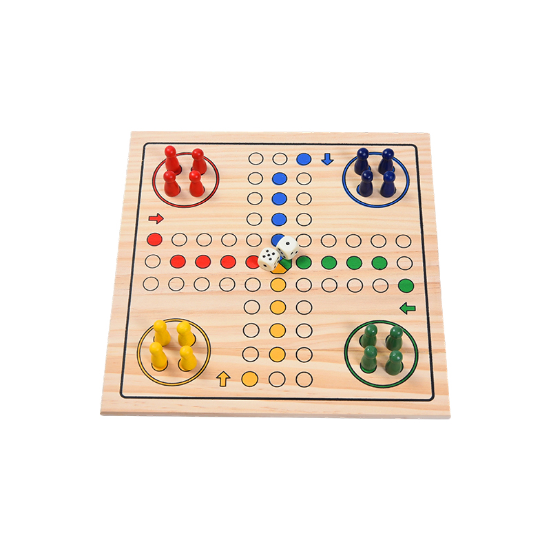 Family Entertainment Edition Klassisches LUDO Holzbrettspiel 