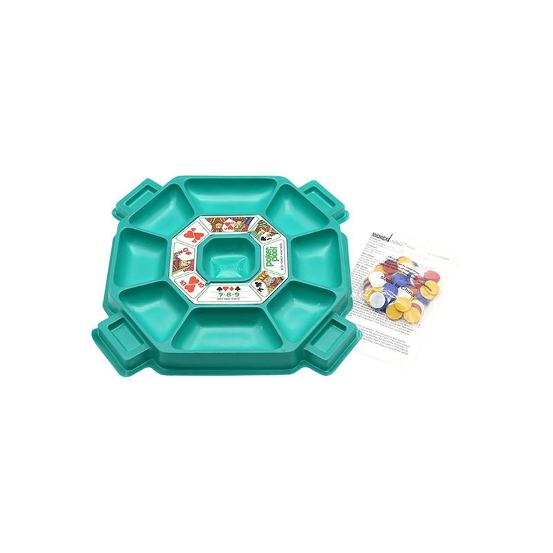 Klassisches Poker-Chip-Tablett und Token-Set