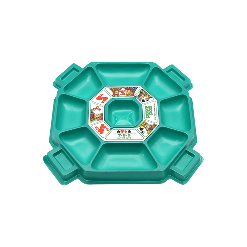 Klassisches Poker-Chip-Tablett und Token-Set