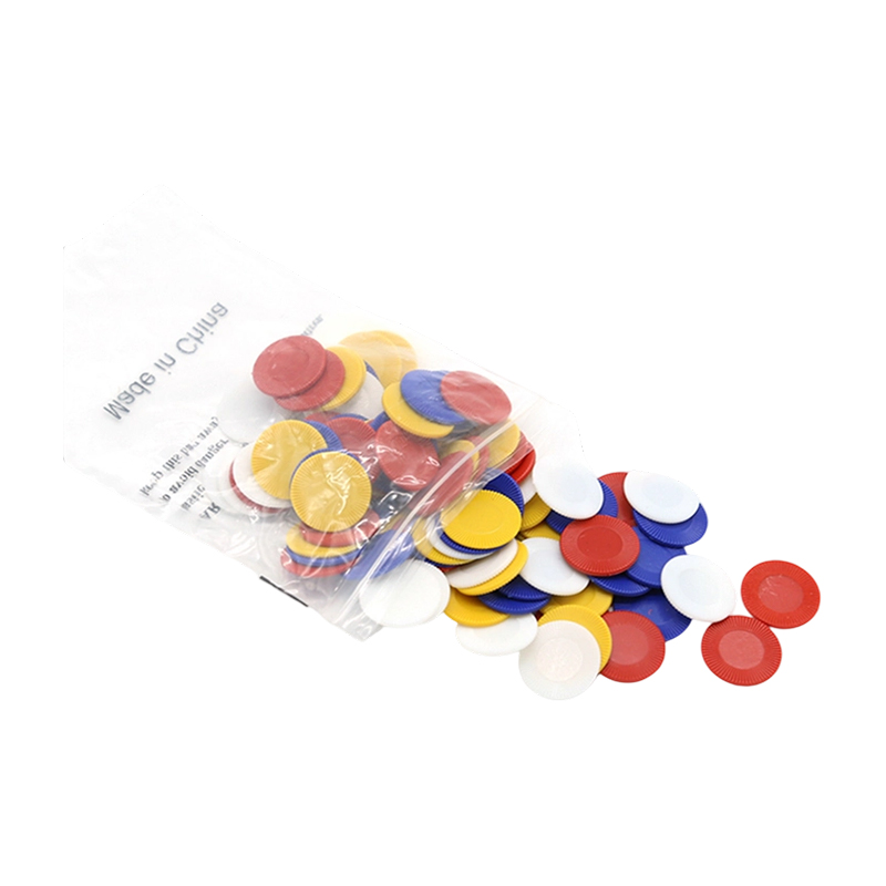 Klassisches Poker-Chip-Tablett und Token-Set