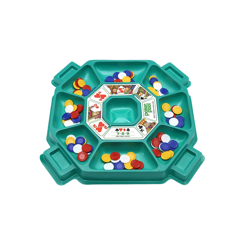 Klassisches Poker-Chip-Tablett und Token-Set