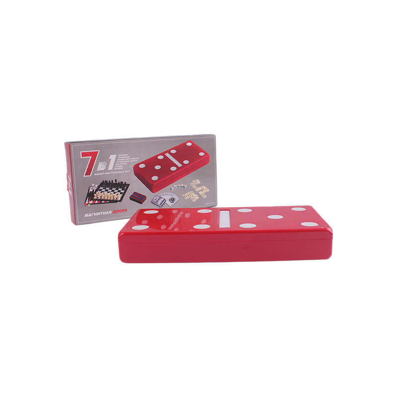 Red Polka-Dot Edition – klassisches Domino- und Cribbage-Kombiset