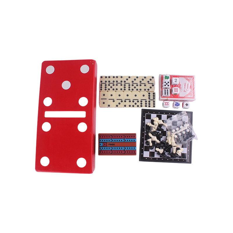 Red Polka-Dot Edition – klassisches Domino- und Cribbage-Kombiset