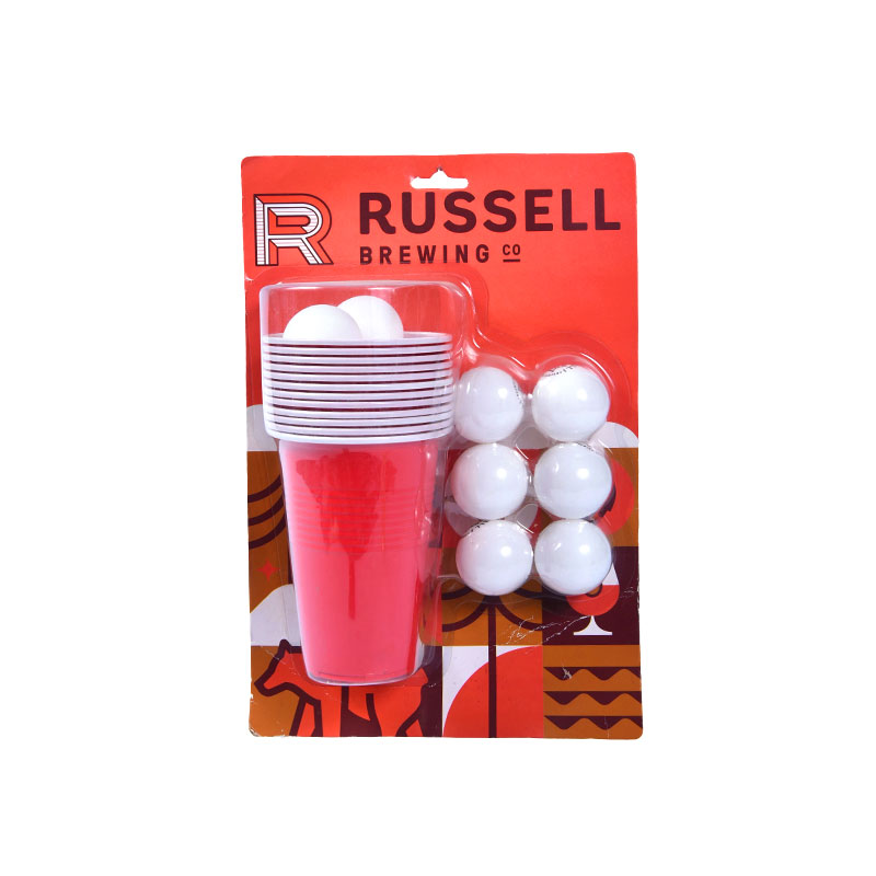 Russell Brewing Co. Bierpong-Set – inklusive Tassen und Kugeln