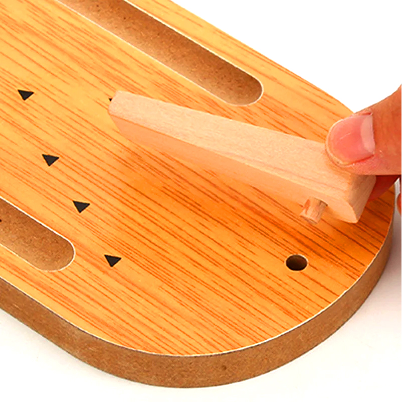Kompaktes Holzset mit Stahlkugel und -stiften Mini-Desktop-Bowlingspiel