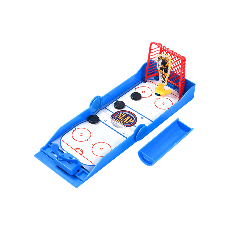 Kompaktes Desktop-Eishockey mit federbeladenem Launcher Slap Shot Mini-Hockeyspiel