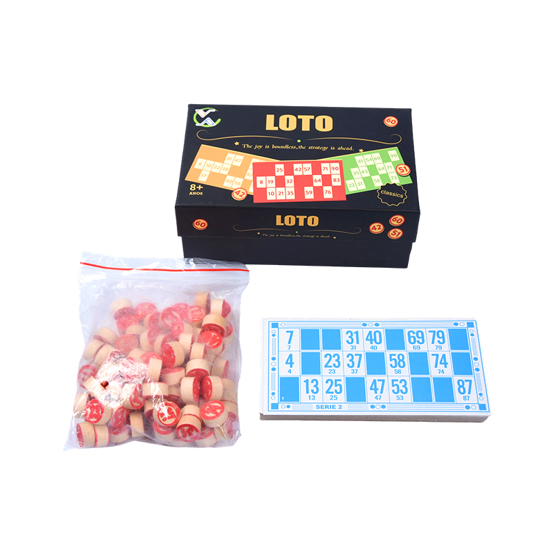 LOTO-Spielset (Bingo-Stil) – Komplett mit Token, Karten und Aufbewahrungsbox