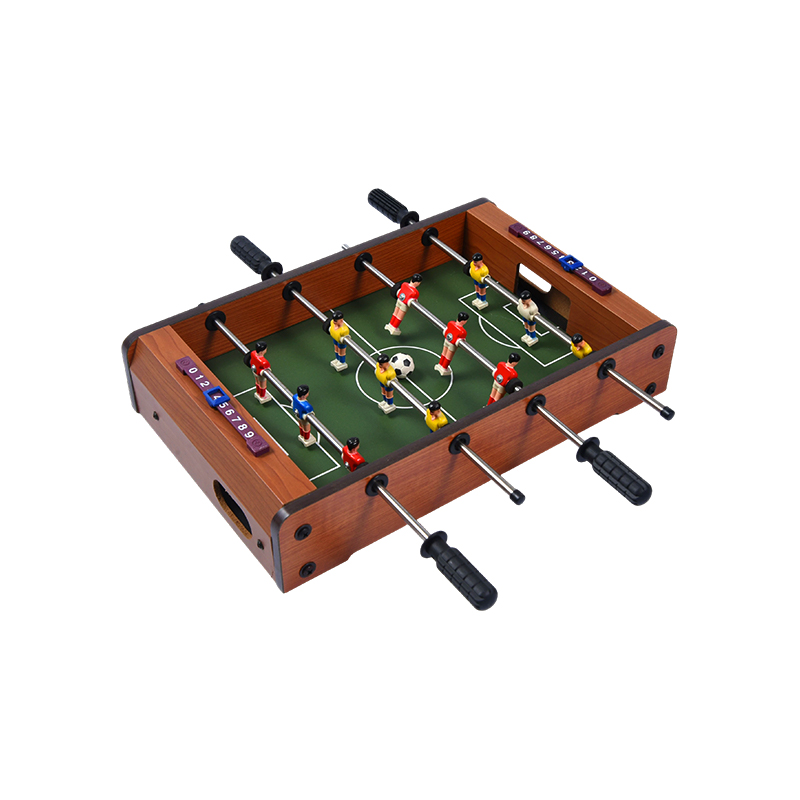 Kompaktes Desktop-Fußballspiel mit lebendigen Spielern, Mini-Tischfußballtisch aus Holz