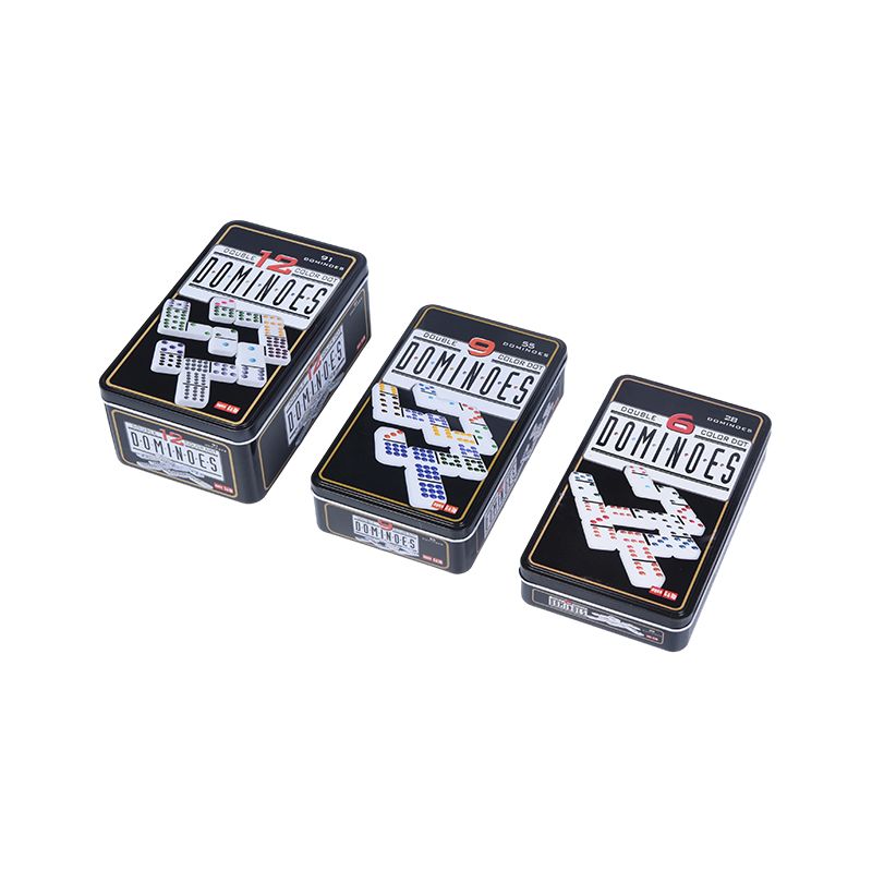 Ausstellungsständer aus Holz - Sammlerkunst-Set Buntes Domino-Set mit